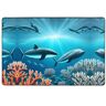 YYHHAOFA Whales Under The Sea Picture Flanel Anti-Slip Vloermat 72"x48"/72"x48"/72"x48"/72"x48"/72"x48"/72 "x 4