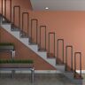 XDOPIRRS Black indoor metal stair handrail, U-shaped stair handrail, iron stair handrail, outdoor step stair handrail, safety anti-slip stair handrail, stair guardrail-full set of accessories ( Size : 85*20cm/