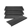 KARAT Santiago Trapmat van rubber, set van 3, 25 x 75 cm, weerbestendige en antislip trapmatten voor buiten, trapmat