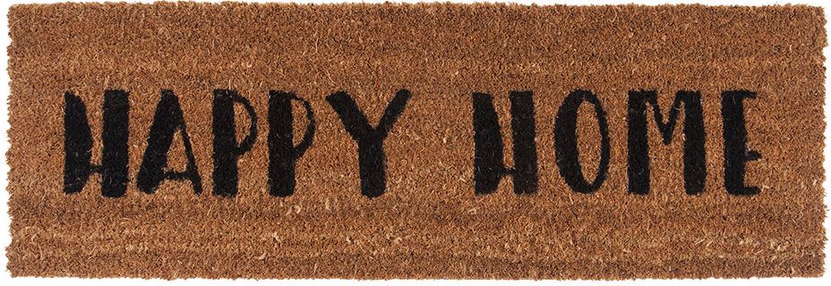 Present Time Decoratieve objecten Door Mat Happy Home Zwart