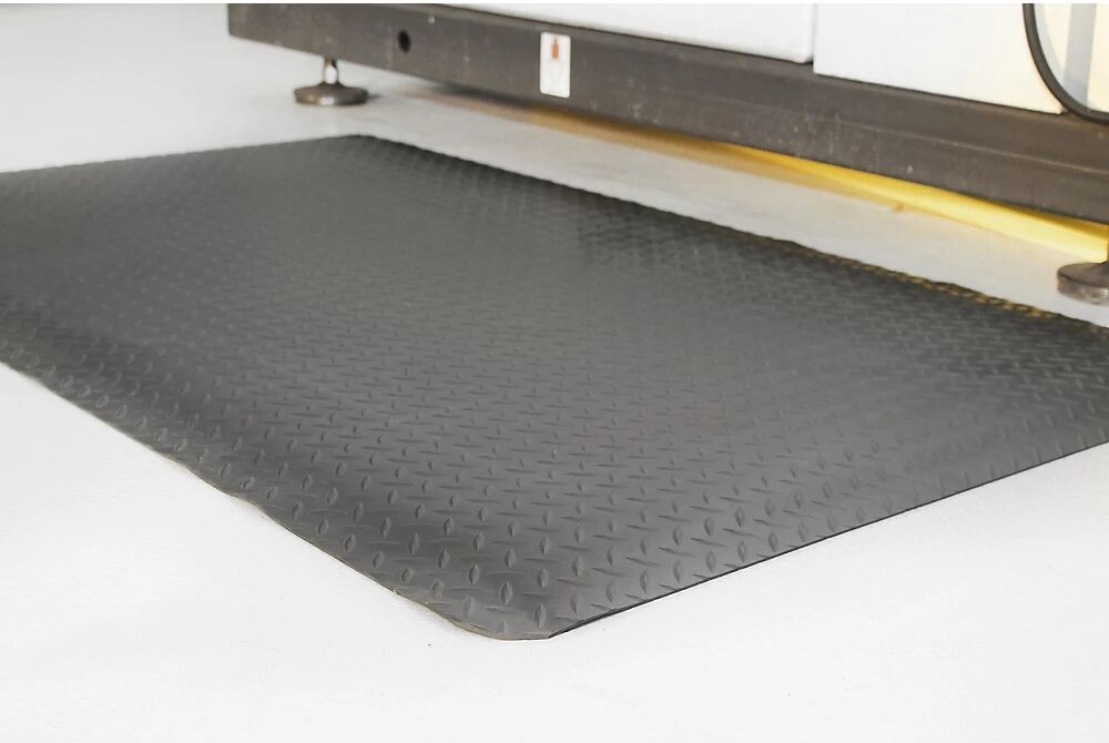 Anti-vermoeidheidsmat Deckplate, op maat gesneden, max. 18,3 m, zwart