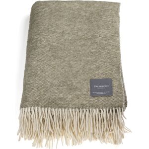 Stackelbergs Wool pledd Olive & off-white