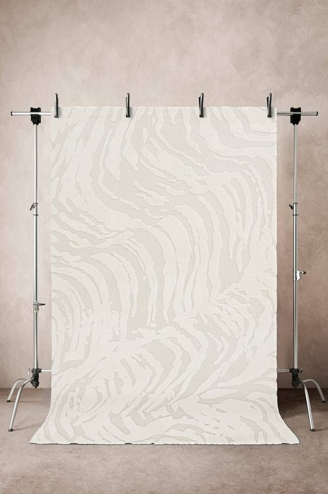 UMEKO glattvevd teppe 200x290 cm Lys beige