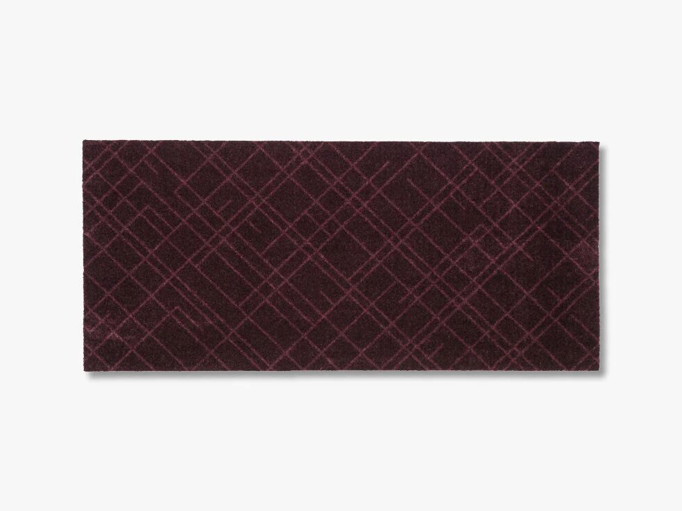 tica copenhagen Skitt mat, 67x150 cm, linjer bordeaux