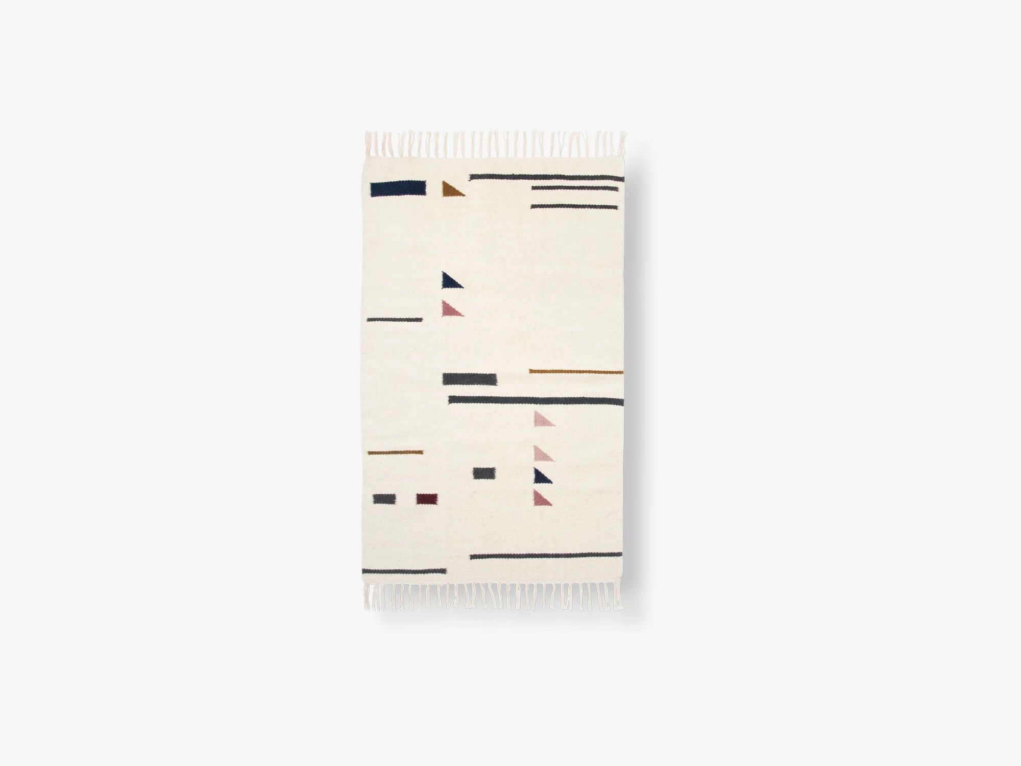 Ferm Living Kelim Rug Medium, Color Triangles