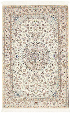 RugVista Ekte Teppe Nain 6La 100X156 Lys Grå/Beige (Ull/Silke, Persia/Iran)