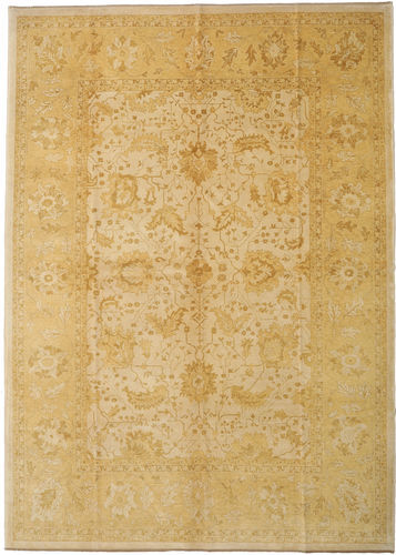 RugVista Ekte Teppe Usak 300X418 Gul/Beige/Mørk Beige Stort (Ull, Tyrkia)