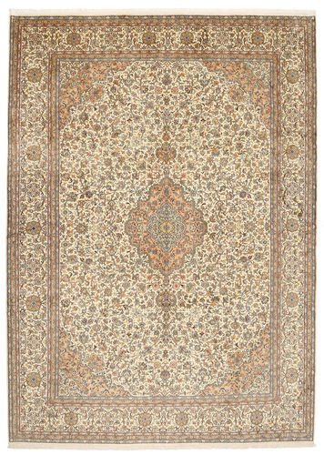 RugVista Kashmir Ren Silke Teppe 222X309 Ekte Orientalsk Håndknyttet Lys Grå/Lysbrun (Silke, India)