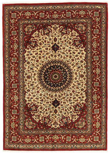 Håndknyttet. Opphav: Persia / Iran Persisk Ghom Kork/Silke Teppe 137X197 Mørk Brun/Mørk Rød (Ull/Silke, Persia/Iran)
