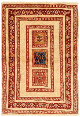 Håndknyttet. Opphav: Persia / Iran Ekte Teppe Mashad 115X165 Lysbrun/Rød (Ull, Persia/Iran)