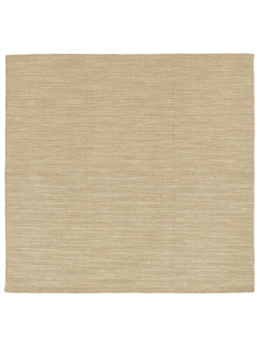 RugVista Ullteppe Kelim Loom 300X300 Håndvevd Ensfarget Kvadratisk Brun/Beige Stort