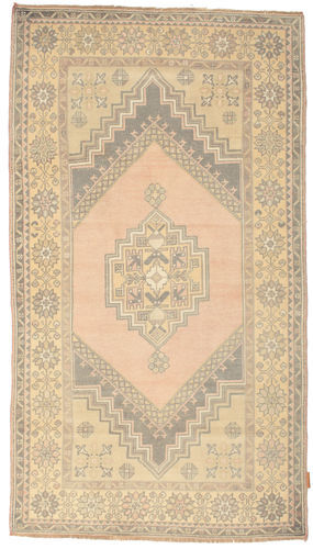 Håndknyttet. Opphav: Turkey Håndknyttet Teppe Colored Vintage 119X213 Gul/Beige (Ull, Tyrkia)