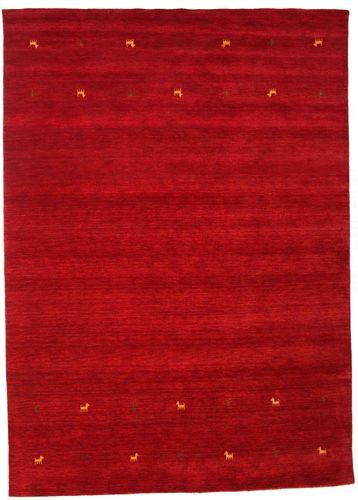 RugVista 240X340 Ensfarget Teppe Gabbeh Loom Two Lines Ull Rød/Mørk Rød