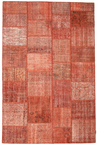 Håndknyttet. Opphav: Turkey Patchwork Teppe 198X302 Ekte Moderne Håndknyttet Rød/Lyserosa (Ull, Tyrkia)