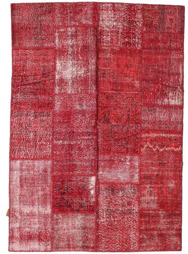 RugVista Håndknyttet Teppe Patchwork 161X233 Rød/Rust (Ull, Tyrkia)