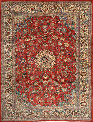 Håndknyttet. Opphav: Persia / Iran Ekte Teppe Mahal 270X363 Brun/Lysbrun Stort (Ull, Persia/Iran)