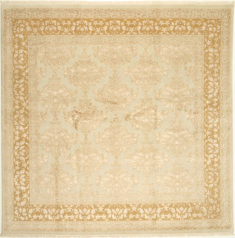 Håndknyttet. Opphav: India 250X250 Tabriz Royal Magic Teppe Ekte Orientalsk Håndknyttet Kvadratisk Beige/Gul Stort ( India)