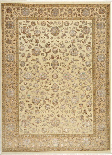 Håndknyttet. Opphav: India Tabriz Royal Magic Teppe 210X289 Ekte Orientalsk Håndknyttet Lysbrun/Mørk Beige/Gul ( India)