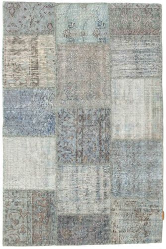 Håndknyttet. Opphav: Turkey Patchwork Teppe 118X181 Ekte Moderne Håndknyttet Lys Grå/Lysgrønn (Ull, Tyrkia)