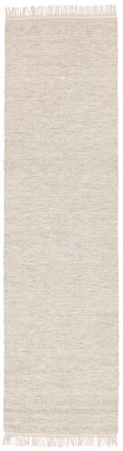 RugVista Ensfarget Teppe Melange 80X300 Håndvevd Teppeløpere Ull Beige