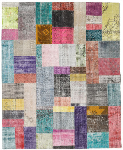 Håndknyttet. Opphav: Turkey Håndknyttet Teppe Patchwork 200X248 Lys Grå/Mørk Grå (Ull, Tyrkia)