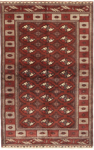 Håndknyttet. Opphav: Persia / Iran Turkaman Teppe 132X220 Ekte Orientalsk Håndknyttet Mørk Rød/Mørk Brun (Ull, Persia/Iran)