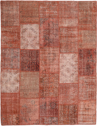 Håndknyttet. Opphav: Turkey Håndknyttet Teppe Patchwork 197X254 Mørk Rød/Lyserosa (Ull, Tyrkia)