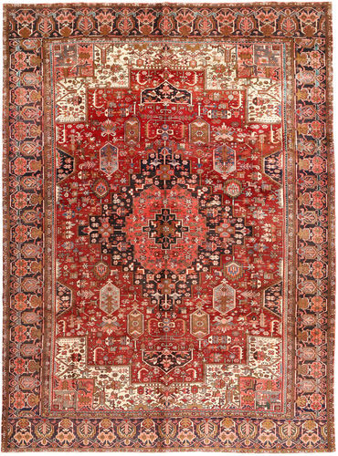 RugVista Heriz Teppe 285X380 Ekte Orientalsk Håndknyttet Mørk Rød/Mørk Brun Stort (Ull, Persia/Iran)