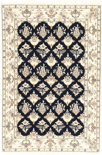 RugVista Nain 6La Teppe 110X167 Ekte Orientalsk Håndknyttet Beige/Lys Grå (Ull/Silke, Persia/Iran)