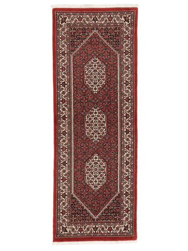 Håndknyttet. Opphav: Persia / Iran 73X200 Orientalsk Bidjar Med Silke Teppe Teppeløpere Mørk Rød/Rust (Ull/Silke, Persia/Iran)