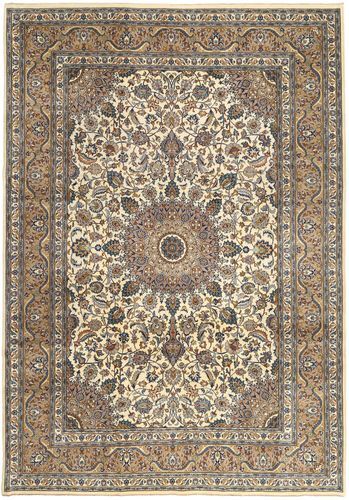 Håndknyttet. Opphav: Persia / Iran Orientalsk Keshan Patina Teppe 242X347 Lys Grå/Lysbrun (Ull, Persia/Iran)