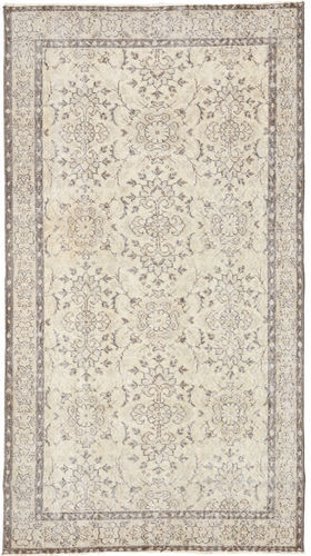 Håndknyttet. Opphav: Turkey Håndknyttet Teppe Colored Vintage 109X205 Lys Grå/Beige (Ull, Tyrkia)