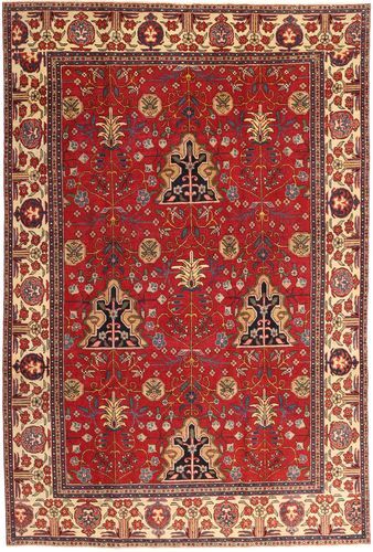 Håndknyttet. Opphav: Persia / Iran Ekte Teppe Tabriz Patina 210X322 Mørk Rød/Rust (Ull, Persia/Iran)