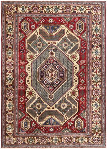 Håndknyttet. Opphav: Persia / Iran Tabriz Patina Teppe 267X375 Ekte Orientalsk Håndknyttet Mørk Rød/Mørk Brun Stort (Ull, Persia/Iran)