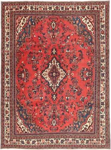 Håndknyttet. Opphav: Persia / Iran Persisk Hamadan Shahrbaf Patina Teppe 250X339 Mørk Rød/Rust Stort (Ull, Persia/Iran)