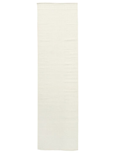 RugVista Kelim Loom - Off White Teppe 80X300 Ekte Moderne Håndvevd Teppeløpere Beige (Ull, India)