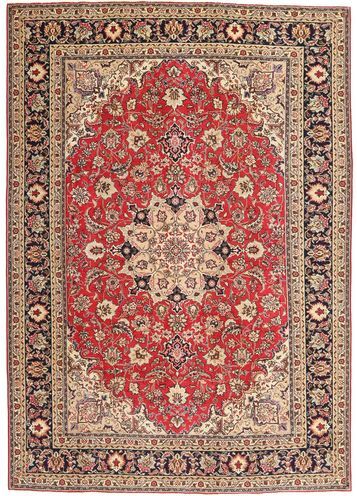 Håndknyttet. Opphav: Persia / Iran Ekte Teppe Tabriz Patina 200X287 Mørk Rød/Mørk Brun (Ull, Persia/Iran)