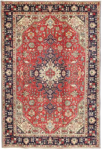 Håndknyttet. Opphav: Persia / Iran Tabriz Patina Teppe 200X298 Ekte Orientalsk Håndknyttet Brun/Mørk Brun (Ull, Persia/Iran)