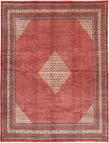 Håndknyttet. Opphav: Persia / Iran Orientalsk Sarough Mir Teppe 307X400 Mørk Rød/Lyserosa Stort (Ull, Persia/Iran)