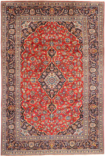 Håndknyttet. Opphav: Persia / Iran Persisk Keshan Teppe 240X356 Mørk Rød/Rust (Ull, Persia/Iran)