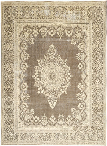 RugVista Håndknyttet Teppe Kerman Patina 285X388 Lys Grå/Beige/Gul Stort (Ull, Persia/Iran)