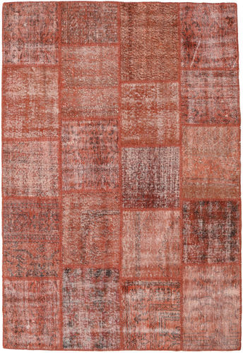 Håndknyttet. Opphav: Turkey Patchwork Teppe 157X231 Ekte Moderne Håndknyttet Mørk Rød/Lyserosa (Ull, Tyrkia)