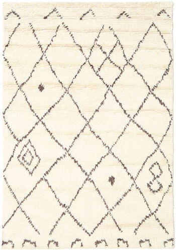 RugVista Ullteppe Almaaz 140X200 Håndknyttet Moderne Beige/Hvit/Creme