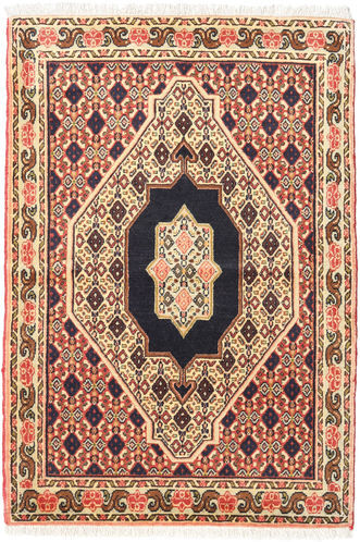 Håndknyttet. Opphav: Persia / Iran Persisk Senneh Teppe 74X107 Mørk Rød/Beige (Ull, Persia/Iran)