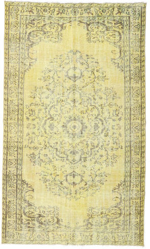 Håndknyttet. Opphav: Turkey Colored Vintage Teppe 153X261 Gul/Lysgrønn (Ull, Tyrkia)