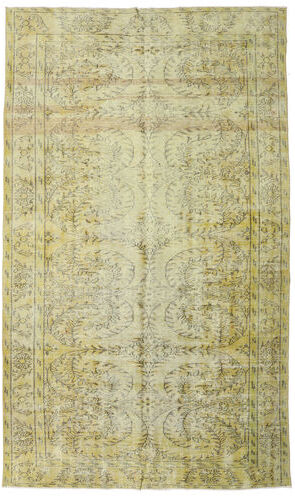 Håndknyttet. Opphav: Turkey Colored Vintage Teppe 176X296 Lysgrønn/Mørk Beige (Ull, Tyrkia)