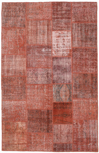 Håndknyttet. Opphav: Turkey Ekte Teppe Patchwork 195X303 Mørk Rød/Brun (Ull, Tyrkia)