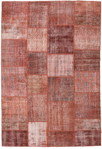 Håndknyttet. Opphav: Turkey Patchwork Teppe 198X290 Ekte Moderne Håndknyttet Mørk Rød/Brun (Ull, Tyrkia)