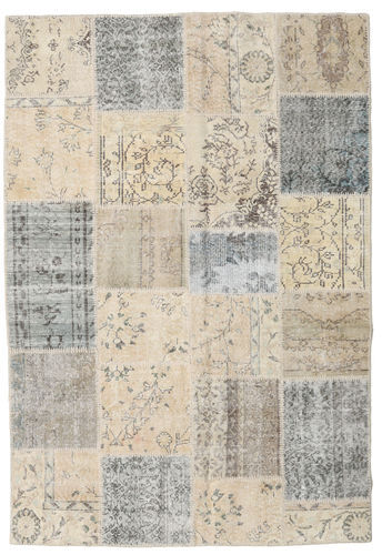 Håndknyttet. Opphav: Turkey Patchwork Teppe 157X232 Ekte Moderne Håndknyttet Lys Grå (Ull, Tyrkia)