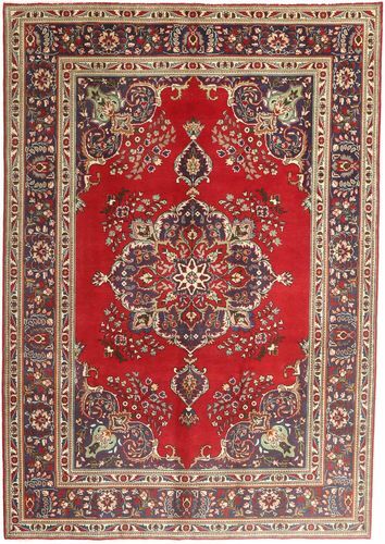RugVista Ekte Teppe Tabriz 207X290 Mørk Rød/Mørk Brun (Ull, Persia/Iran)